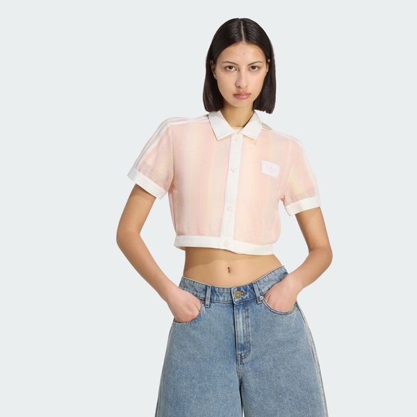  Áo Polo adidas Originals Summer Glow Striped Cropped Nữ - KY8140 