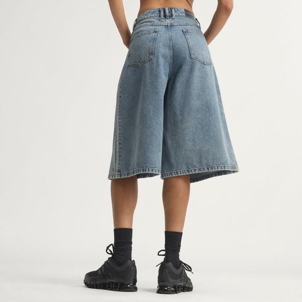  Quần short Denim cạp vừa adidas Nữ - KQ6478 