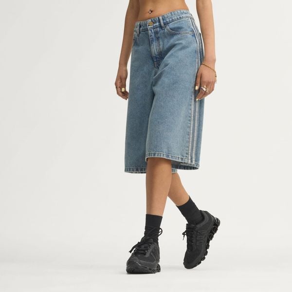  Quần short Denim cạp vừa adidas Nữ - KQ6478 