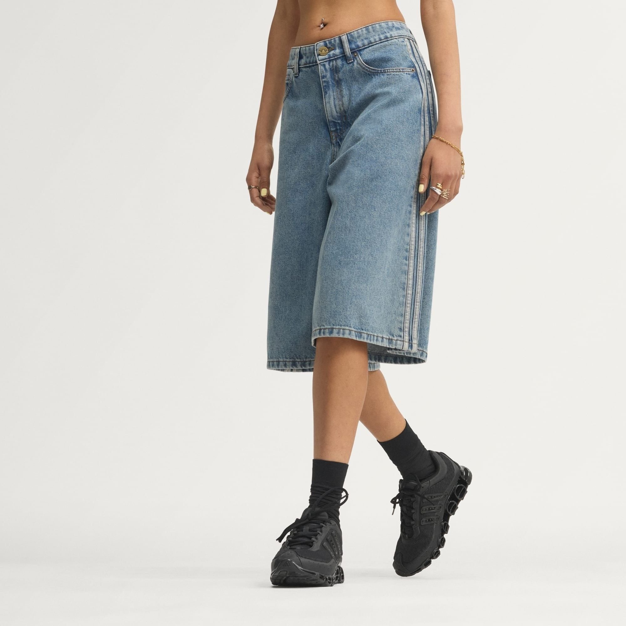  Quần short Denim cạp vừa adidas Nữ - KQ6478 