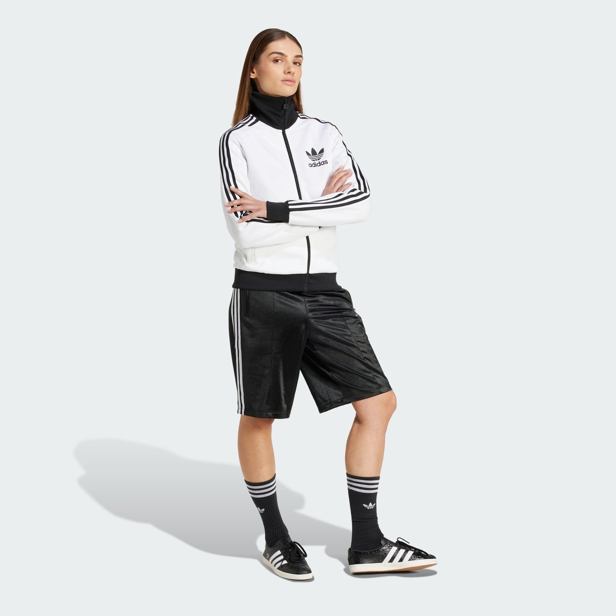  Quần Short dáng dài Firebird Adicolor adidas Nữ - JD0286 
