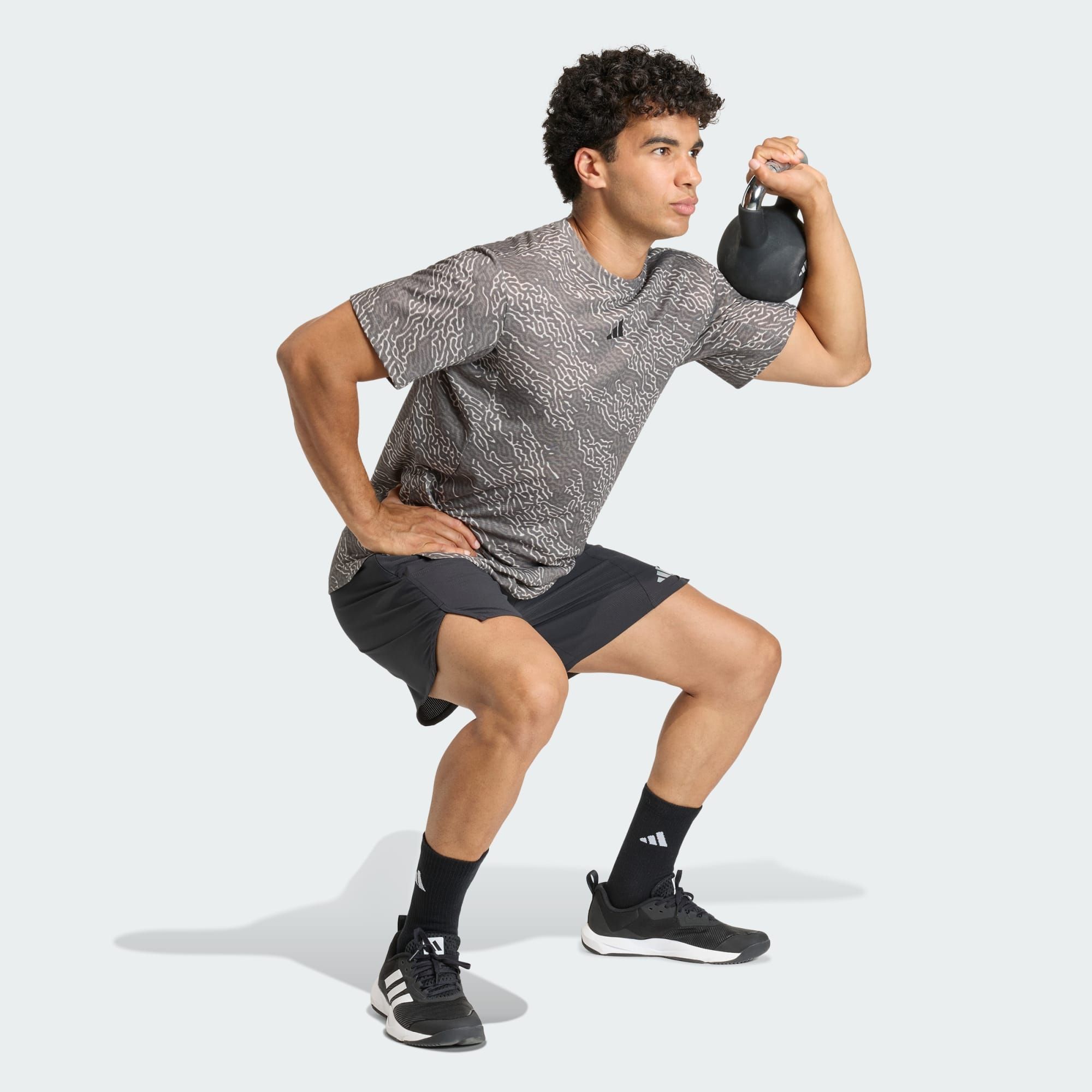  Áo T-shirt tập luyện adidas D4T Power AOP Nam - KF3098 