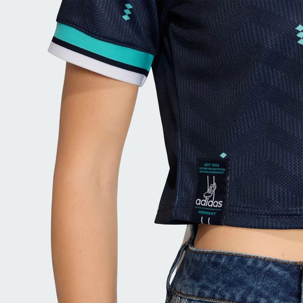  Áo crop top bóng đá adidas Sân khách Đức 26 Nữ - KE8080 