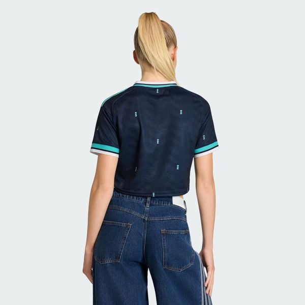  Áo crop top bóng đá adidas Sân khách Đức 26 Nữ - KE8080 