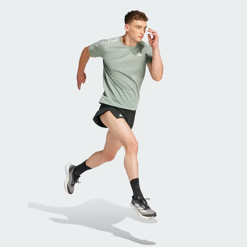  Áo T-shirt chạy bộ adidas Own the Run 3 sọc Nam - JD2314 