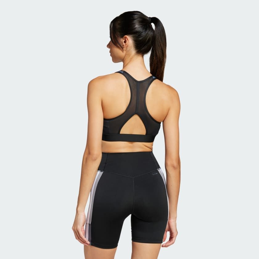  Áo bra tập luyện adidas Medium Support Powerimpact 3 sọc Nữ - JH1458 