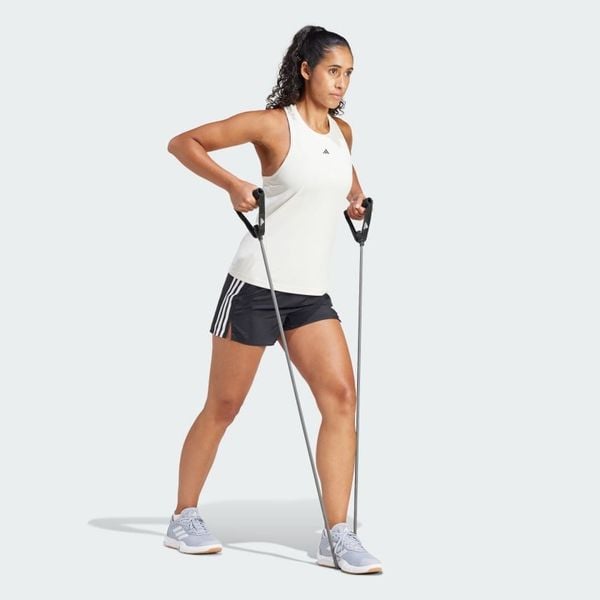  Quần short tập luyện adidas 3 sọc cạp cao Nữ - JF4359 