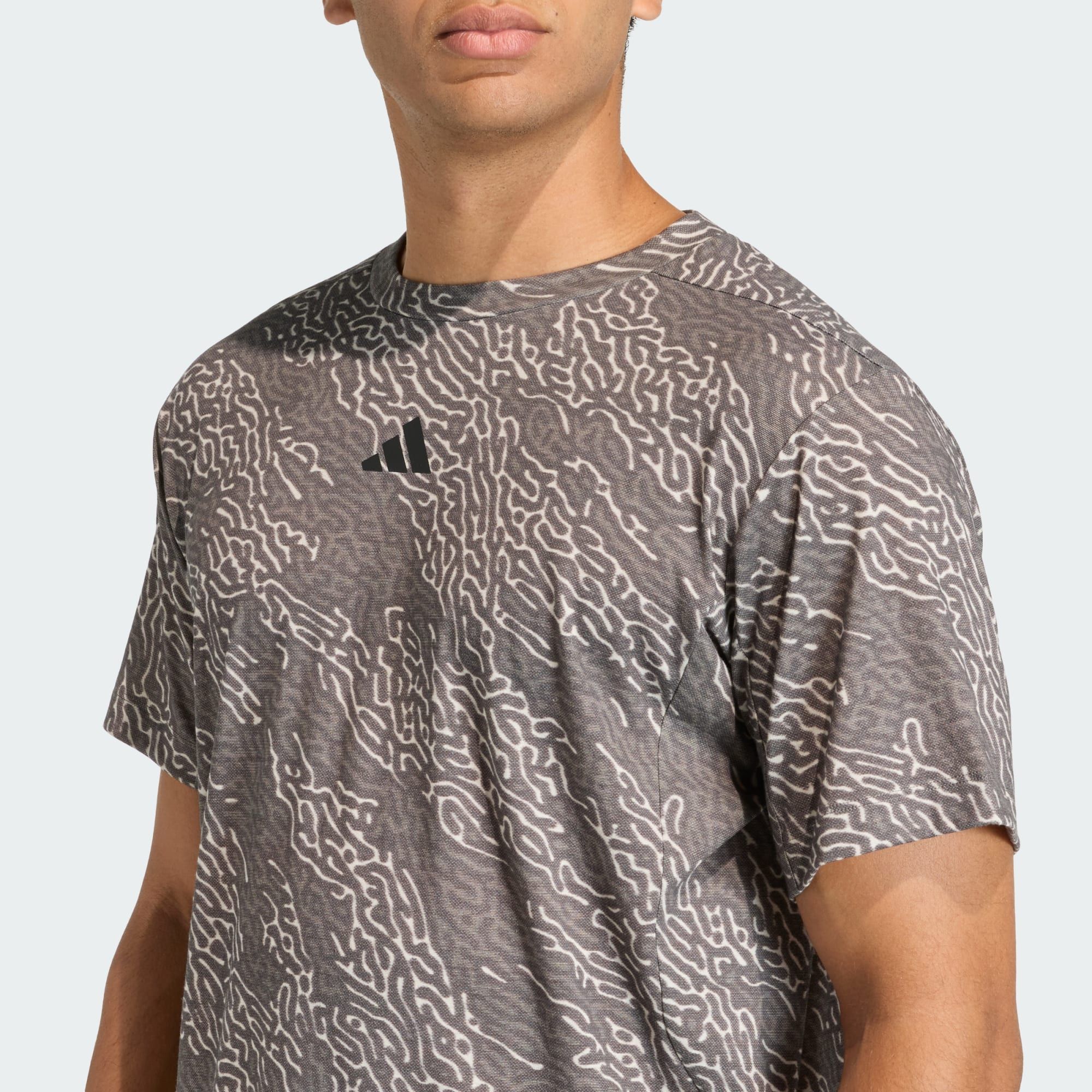  Áo T-shirt tập luyện adidas D4T Power AOP Nam - KF3098 