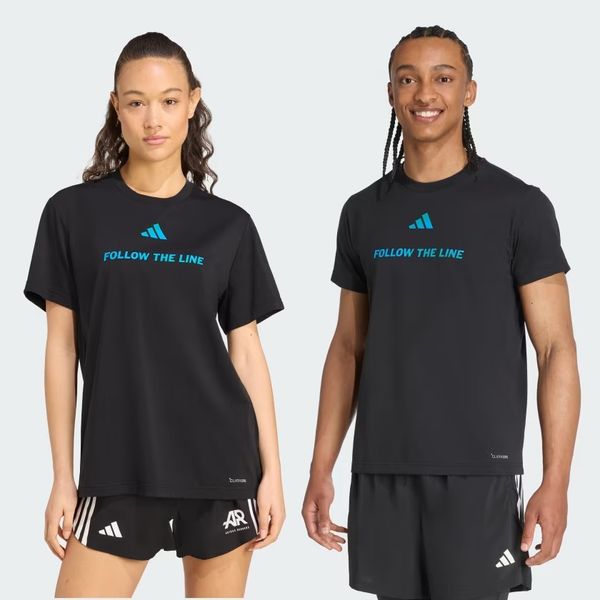  Áo T-shirt chạy bộ adidas Follow The Line Unitefit Unisex - JX3181 
