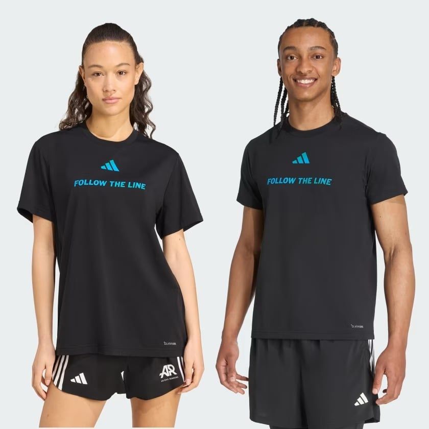  Áo T-shirt chạy bộ adidas Follow The Line Unitefit Unisex - JX3181 