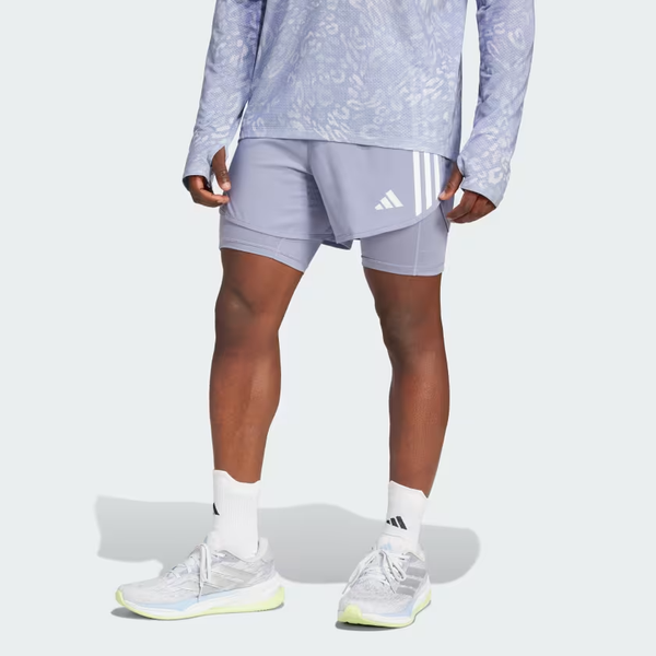  Quần short chạy bộ adidas Own the Run 3 sọc 2 trong 1 Nam - JD2321 