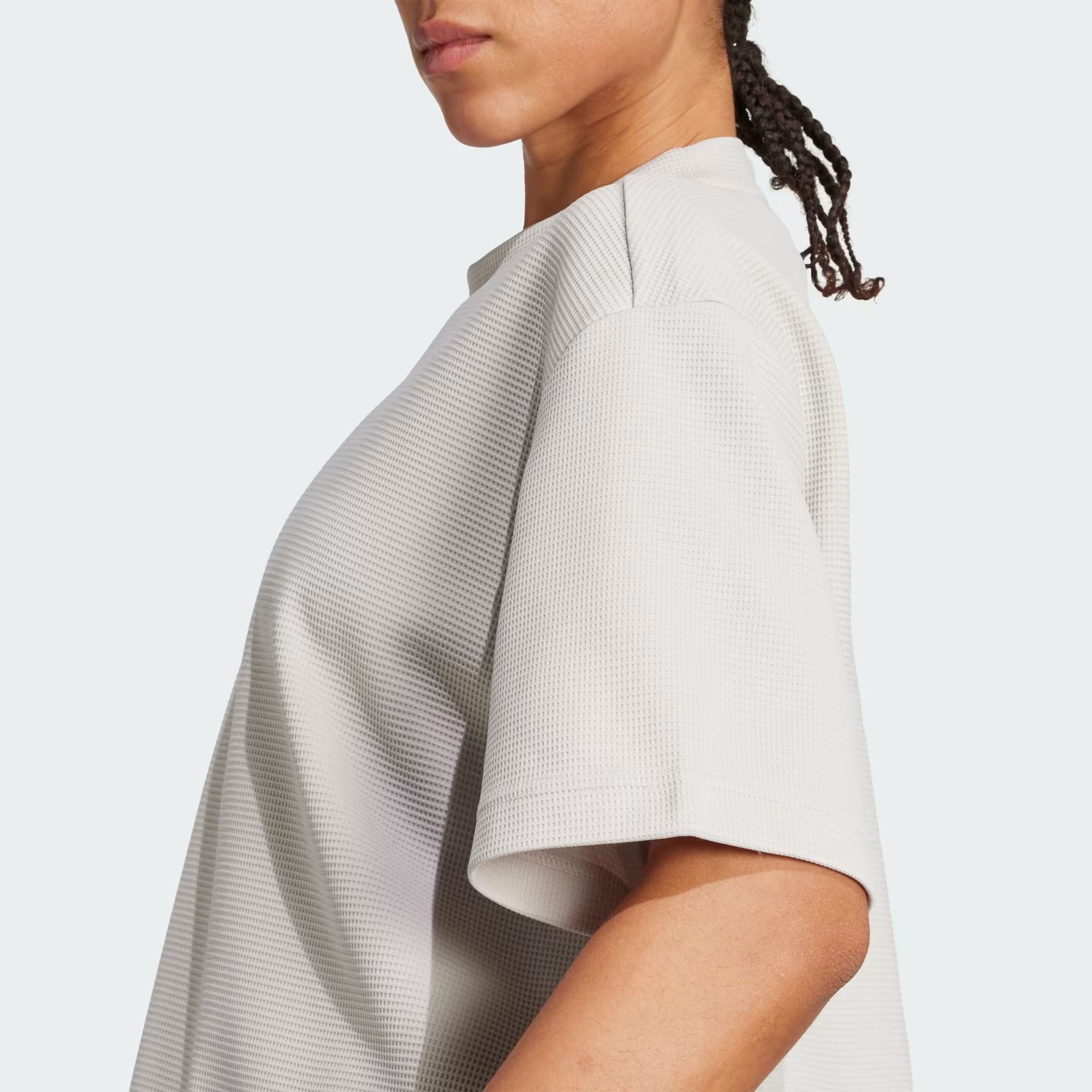  Áo T-shirt tập luyện adidas Waffle Yoga Motion Nữ - JM4476 