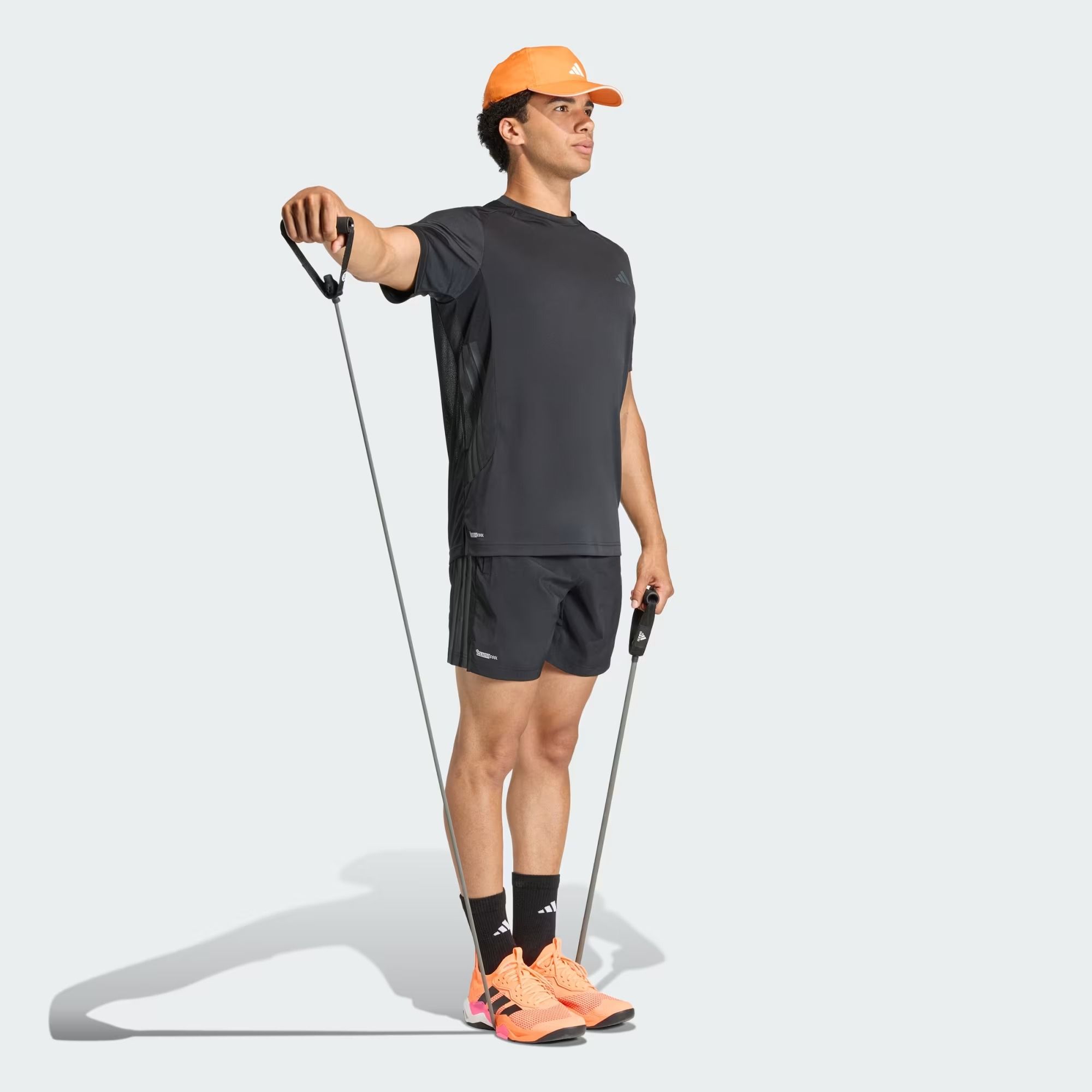  Áo T-shirt tập luyện adidas Tech Essentials 3 sọc Nam - KQ7485 