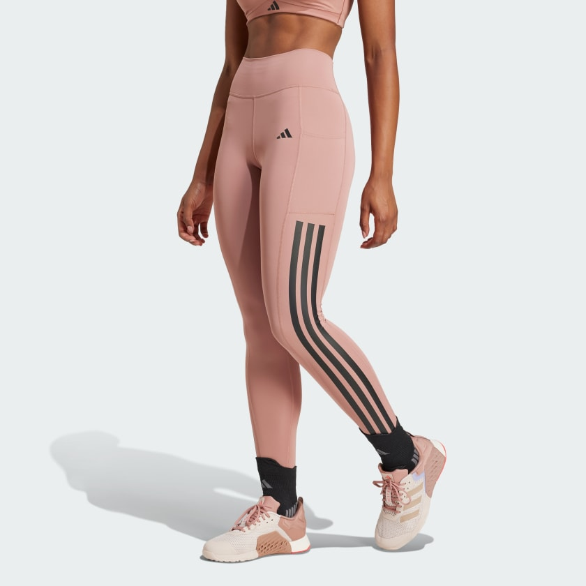 Quần legging tập luyện adidas Optime 3 sọc Nữ - JI8764 