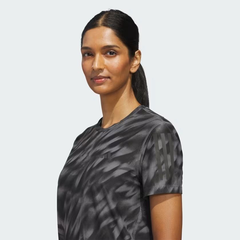  Áo T-shirt chạy bộ adidas Own the Run Allover Nữ - JZ5474 