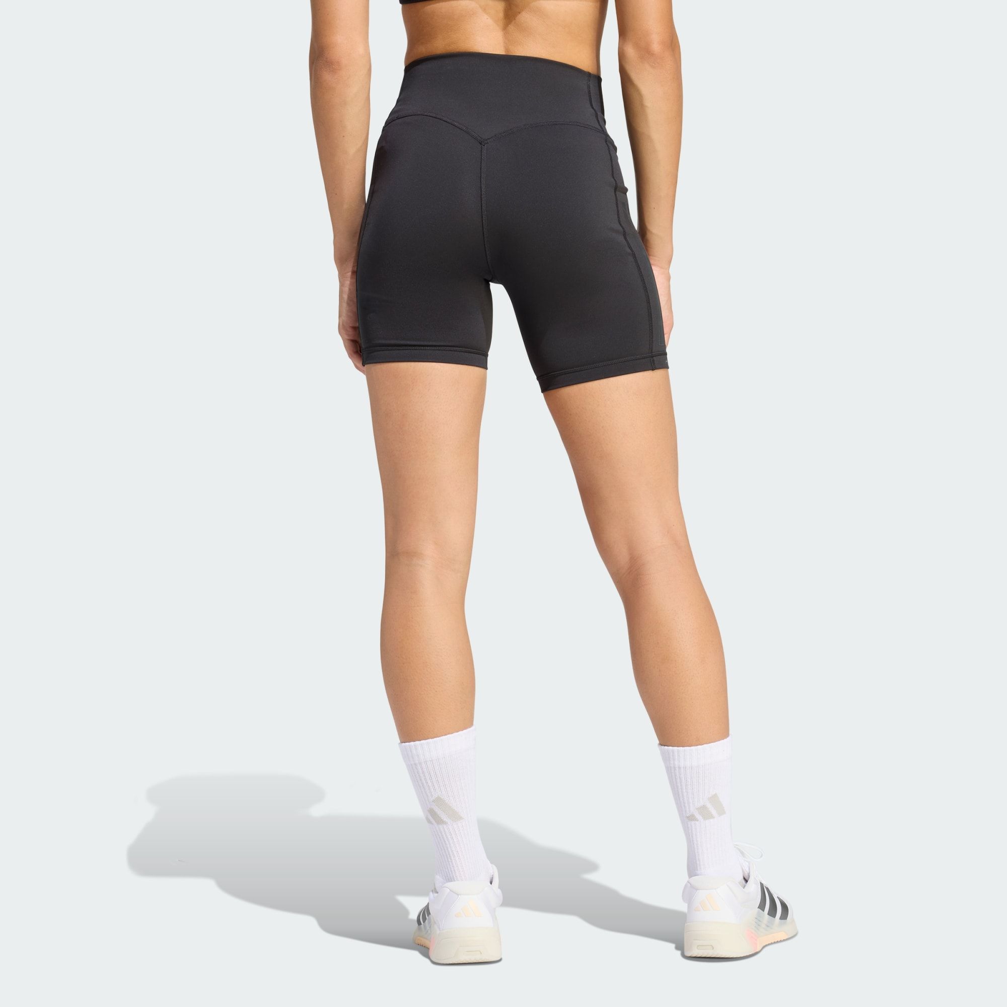  Quần short legging tập luyện adidas Optime 3 sọc Nữ - JZ1100 
