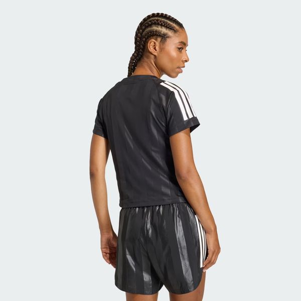  Áo T-shirt tập luyện adidas Hyperglam 3 sọc Nữ - KC7695 