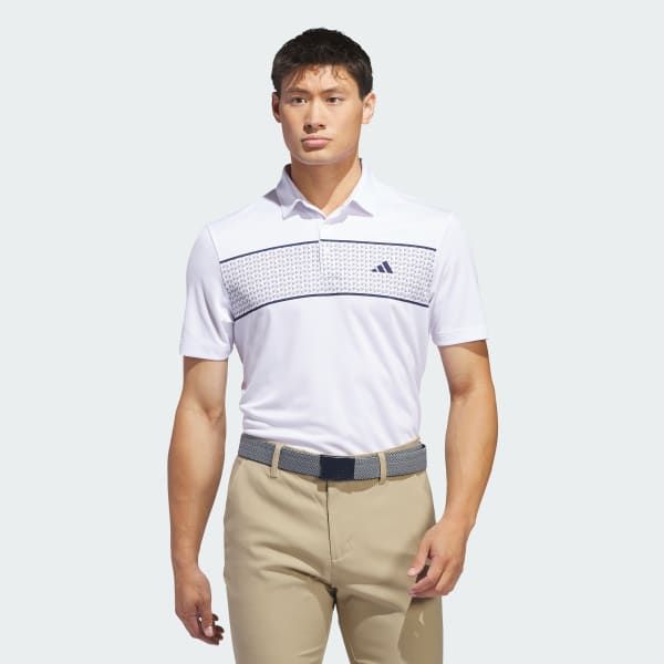  Áo Polo golf adidas Core hoạ tiết 3 sọc Nam - IU4344 