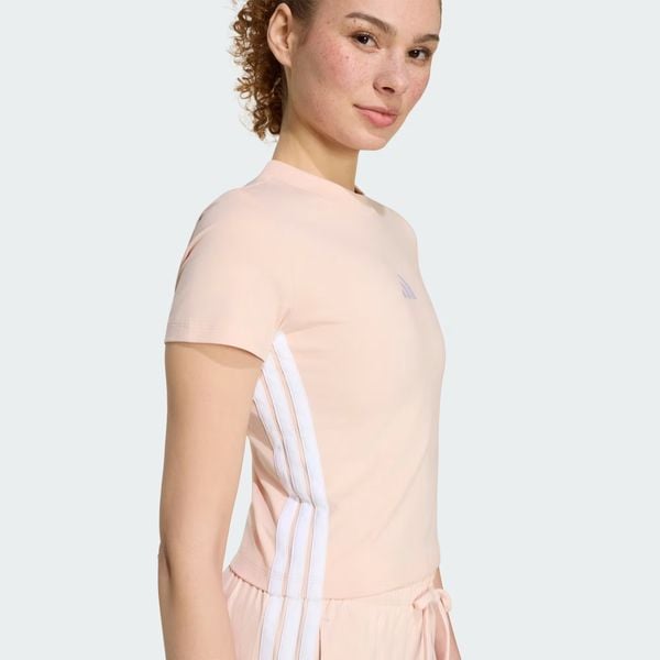  Áo Baby Tee adidas Essentials 3 sọc Nữ - KD2343 