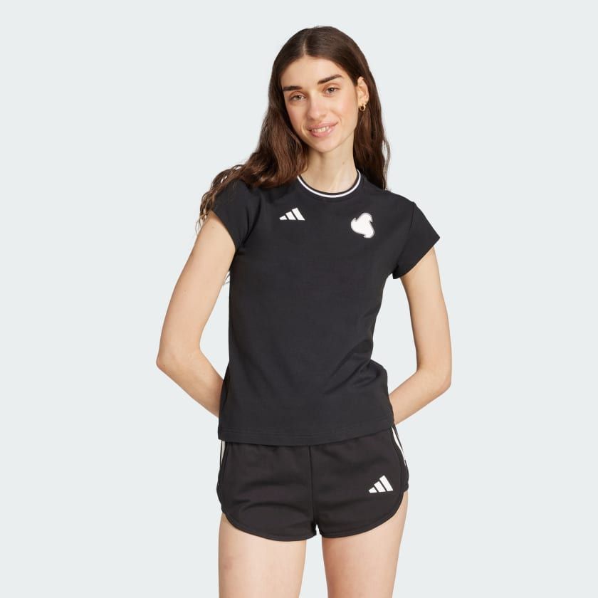  Áo Baby Tee adidas Tiro 3 sọc Nữ - JG4107 