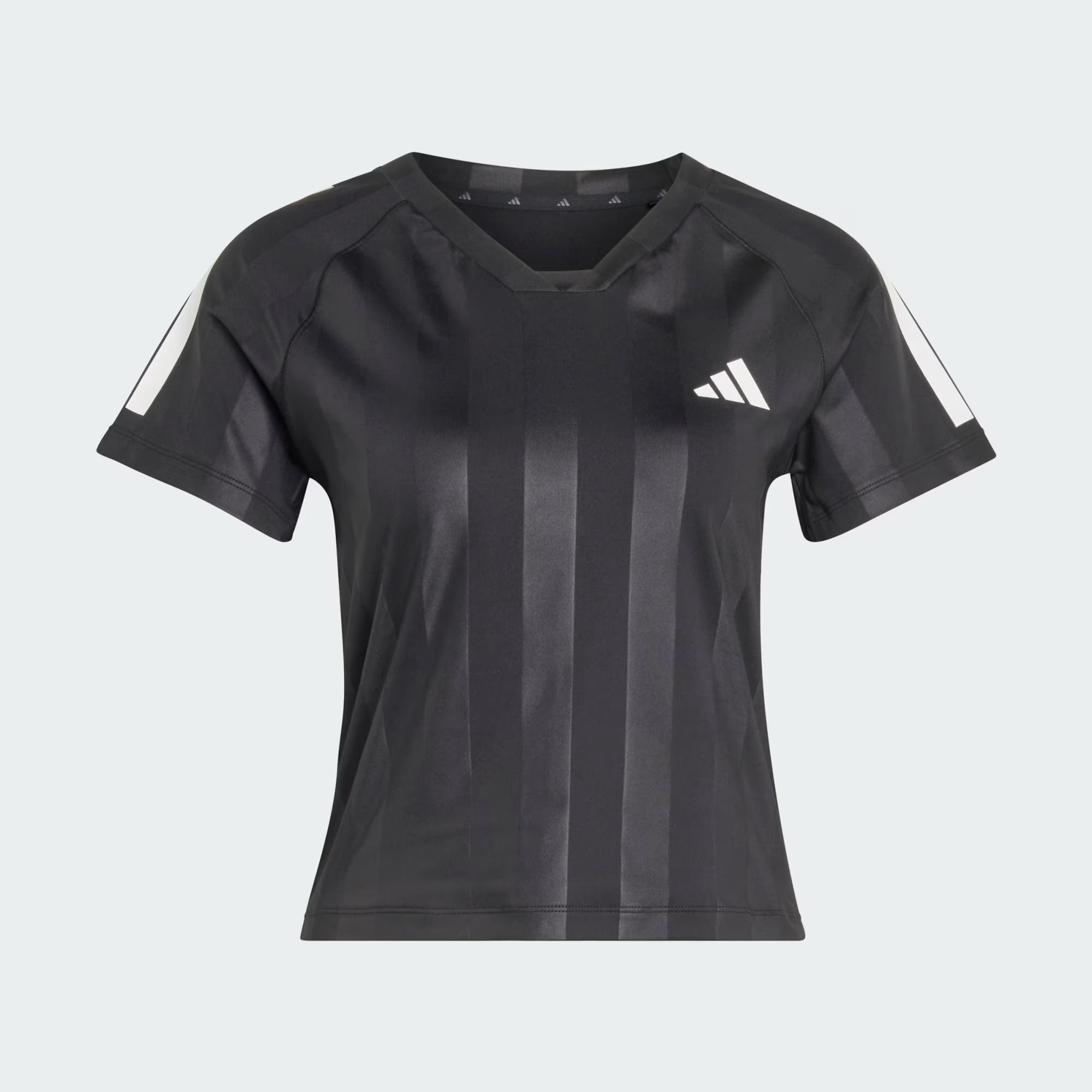  Áo T-shirt tập luyện adidas Hyperglam 3 sọc Nữ - KC7695 