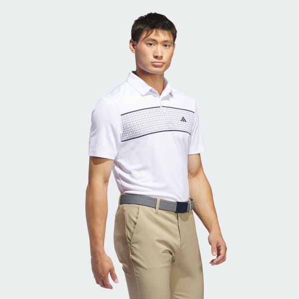  Áo Polo golf adidas Core hoạ tiết 3 sọc Nam - IU4344 