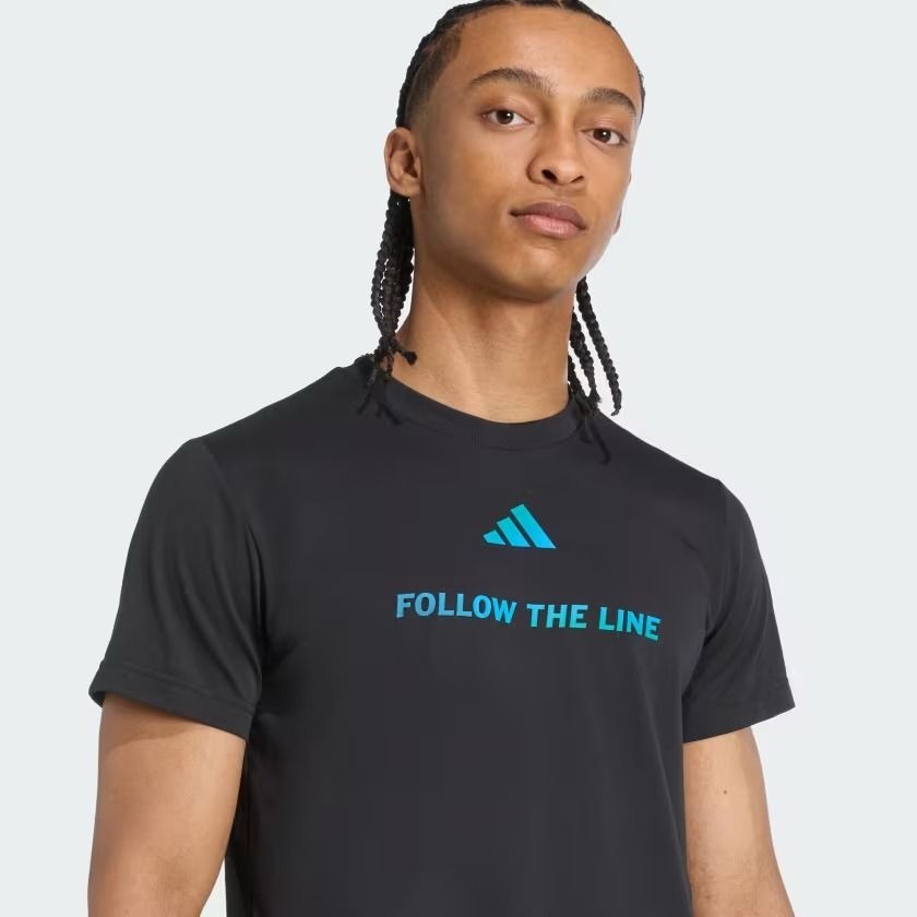  Áo T-shirt chạy bộ adidas Follow The Line Unitefit Unisex - JX3181 