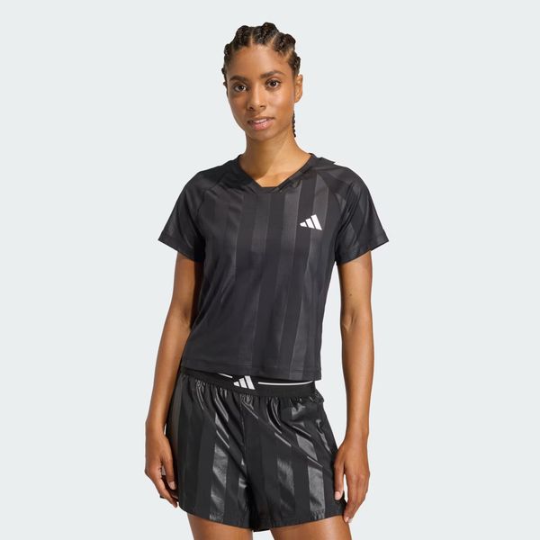  Áo T-shirt tập luyện adidas Hyperglam 3 sọc Nữ - KC7695 