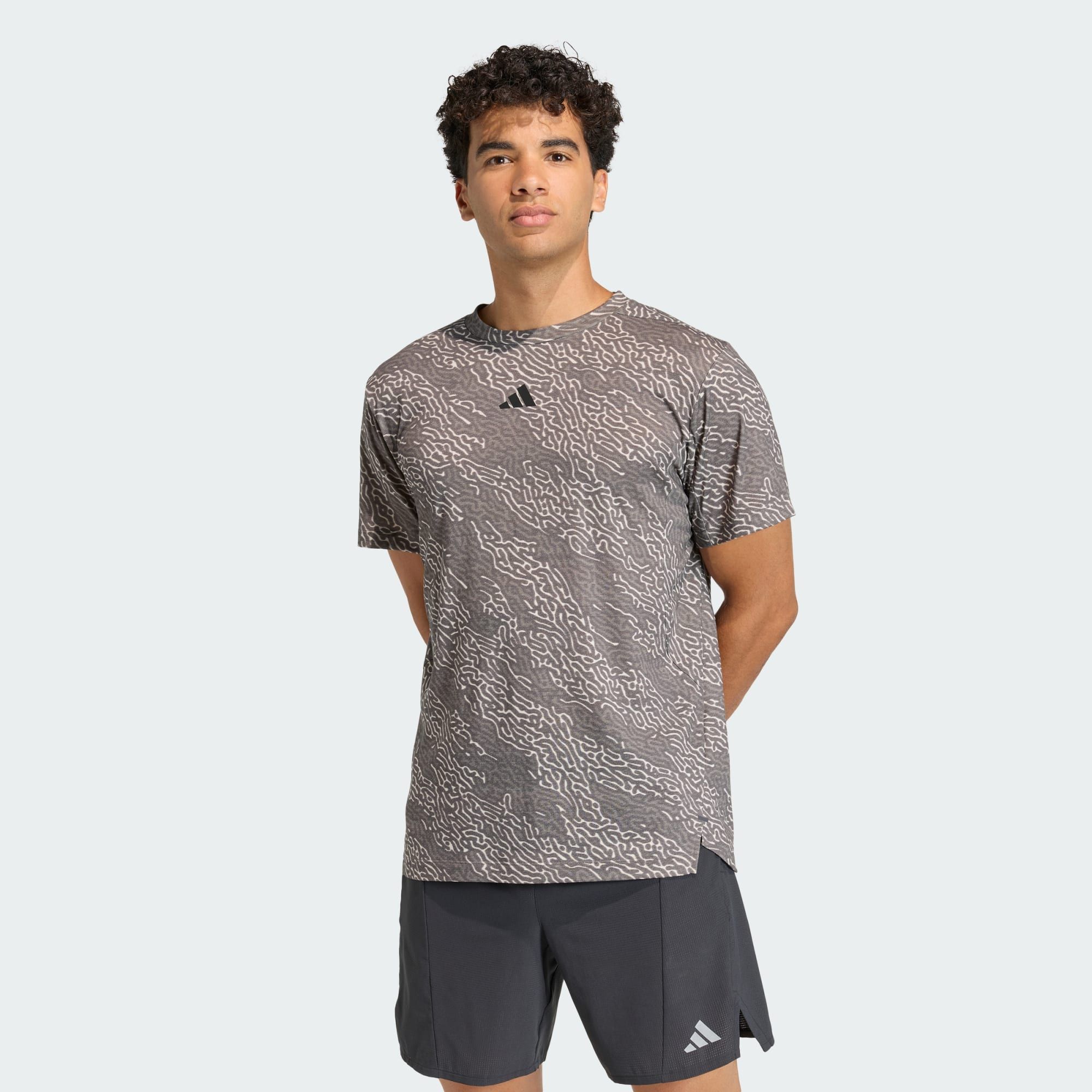  Áo T-shirt tập luyện adidas D4T Power AOP Nam - KF3098 