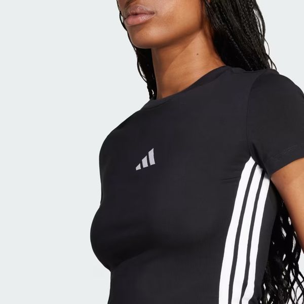  Áo Baby Tee adidas Essentials Slim 3 sọc Nữ - JC8325 