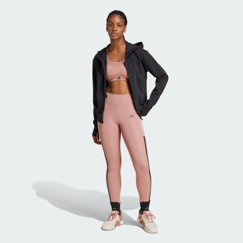  Quần legging tập luyện adidas Optime 3 sọc Nữ - JI8764 