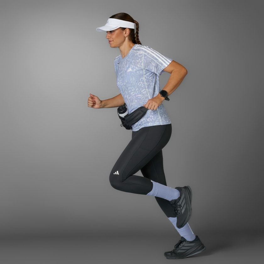  Áo T-shirt adidas CLIMACOOL Own the Run 3 sọc Nữ - JD7758 