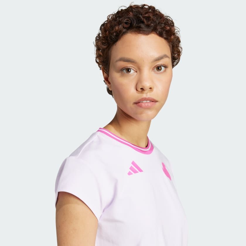  Áo Baby Tee adidas Tiro 3 sọc Nữ - JC8208 