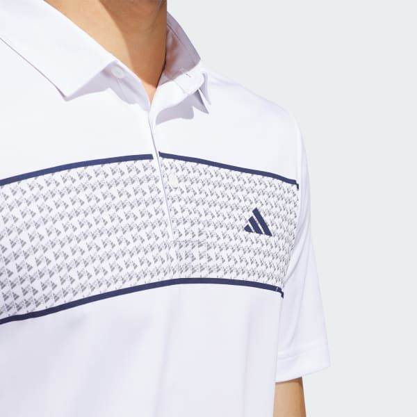  Áo Polo golf adidas Core hoạ tiết 3 sọc Nam - IU4344 
