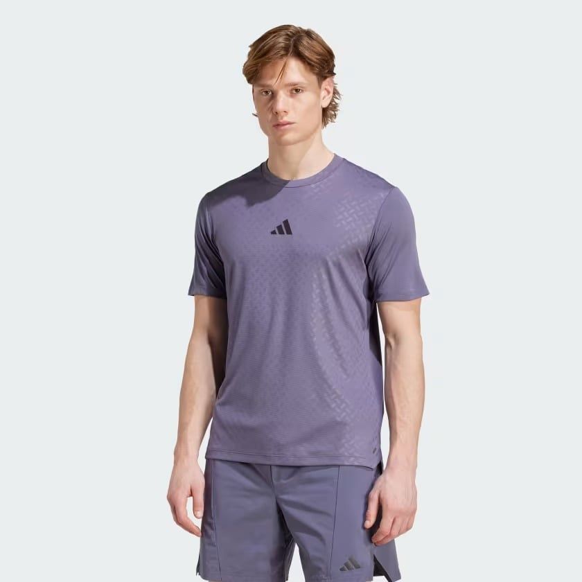  Áo T-shirt tập luyện adidas Primelift 3 sọc Nam - JV9714 