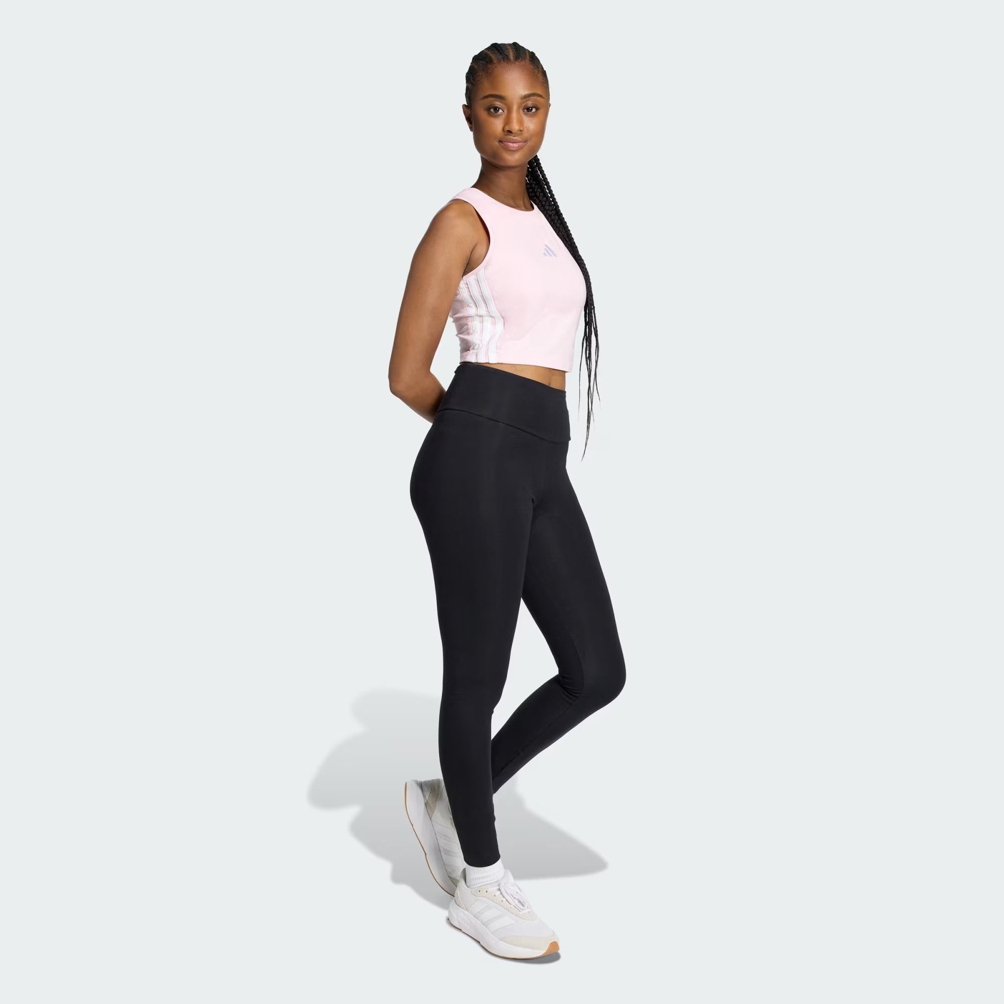  Áo crop top adidas Essentials 3 gạch Nữ - KC5182 