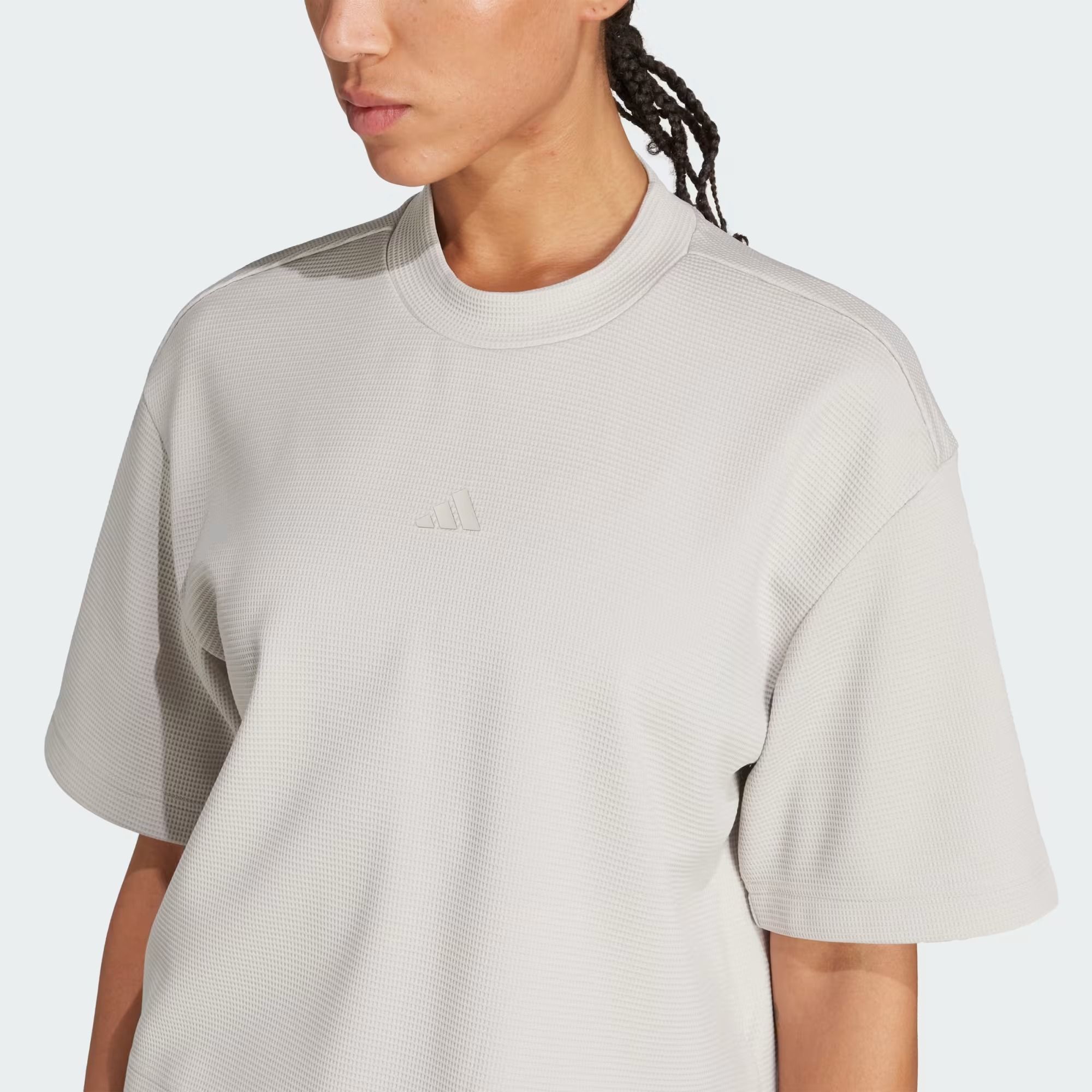  Áo T-shirt tập luyện adidas Waffle Yoga Motion Nữ - JM4476 