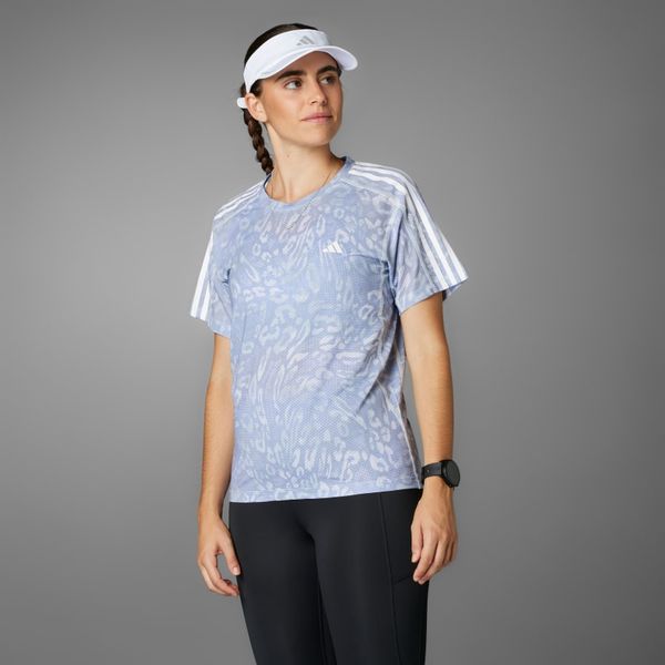  Áo T-shirt adidas CLIMACOOL Own the Run 3 sọc Nữ - JD7758 