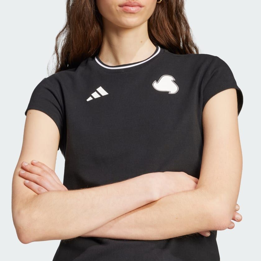  Áo Baby Tee adidas Tiro 3 sọc Nữ - JG4107 
