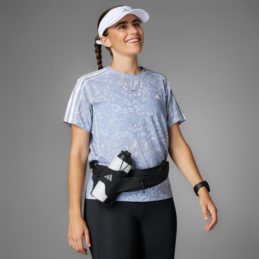  Áo T-shirt adidas CLIMACOOL Own the Run 3 sọc Nữ - JD7758 