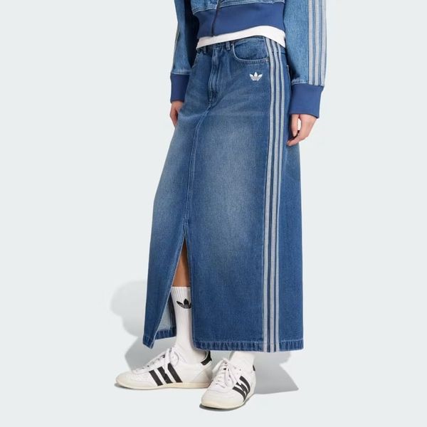  Chân váy adidas Denim Adicolor 3 sọc Nữ - JW2658 