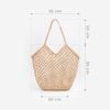 Túi Tote Cói Abaca Đan Lưới  - ĐỒNG TIỀN