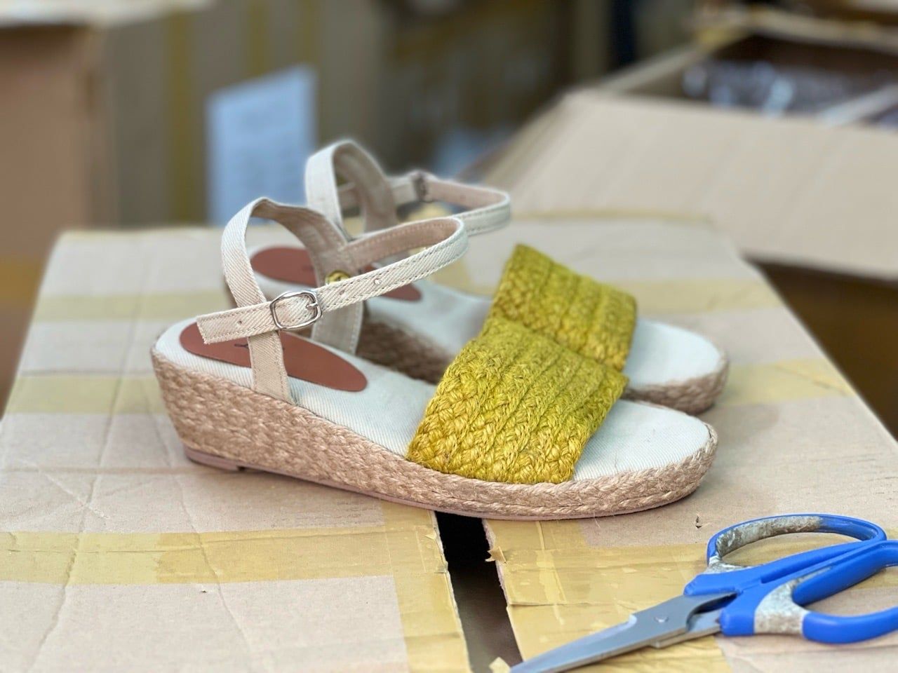 SOFIA - Sandals Thuần Cói Quai Ngang Đế Xuồng Thấp 4-5cm