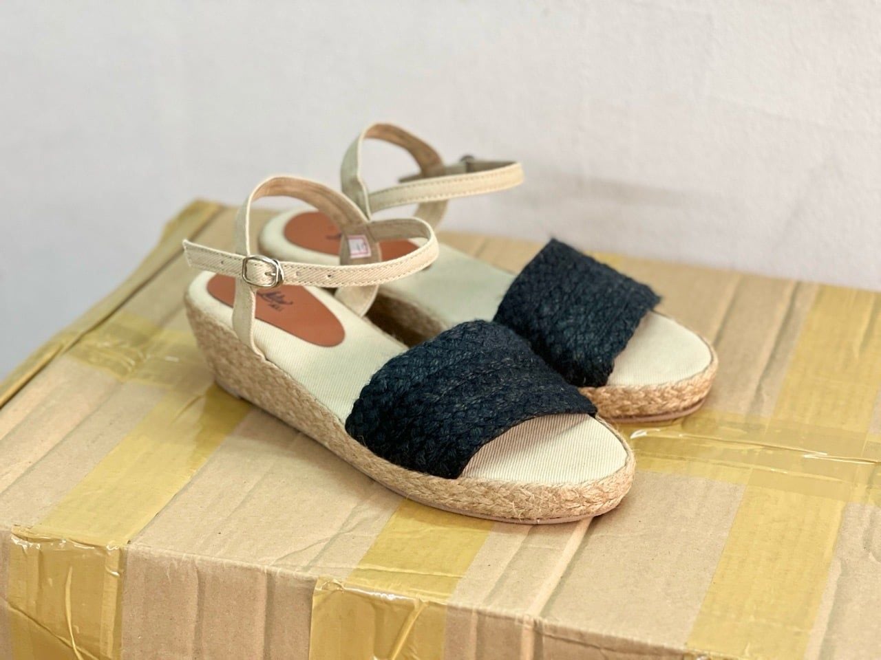 SOFIA - Sandals Thuần Cói Quai Ngang Đế Xuồng Thấp 4-5cm