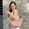 ĐỒNG TIỀN NGŨ SẮC - Túi Tote Cói Abaca Móc Macrame Cỡ Lớn