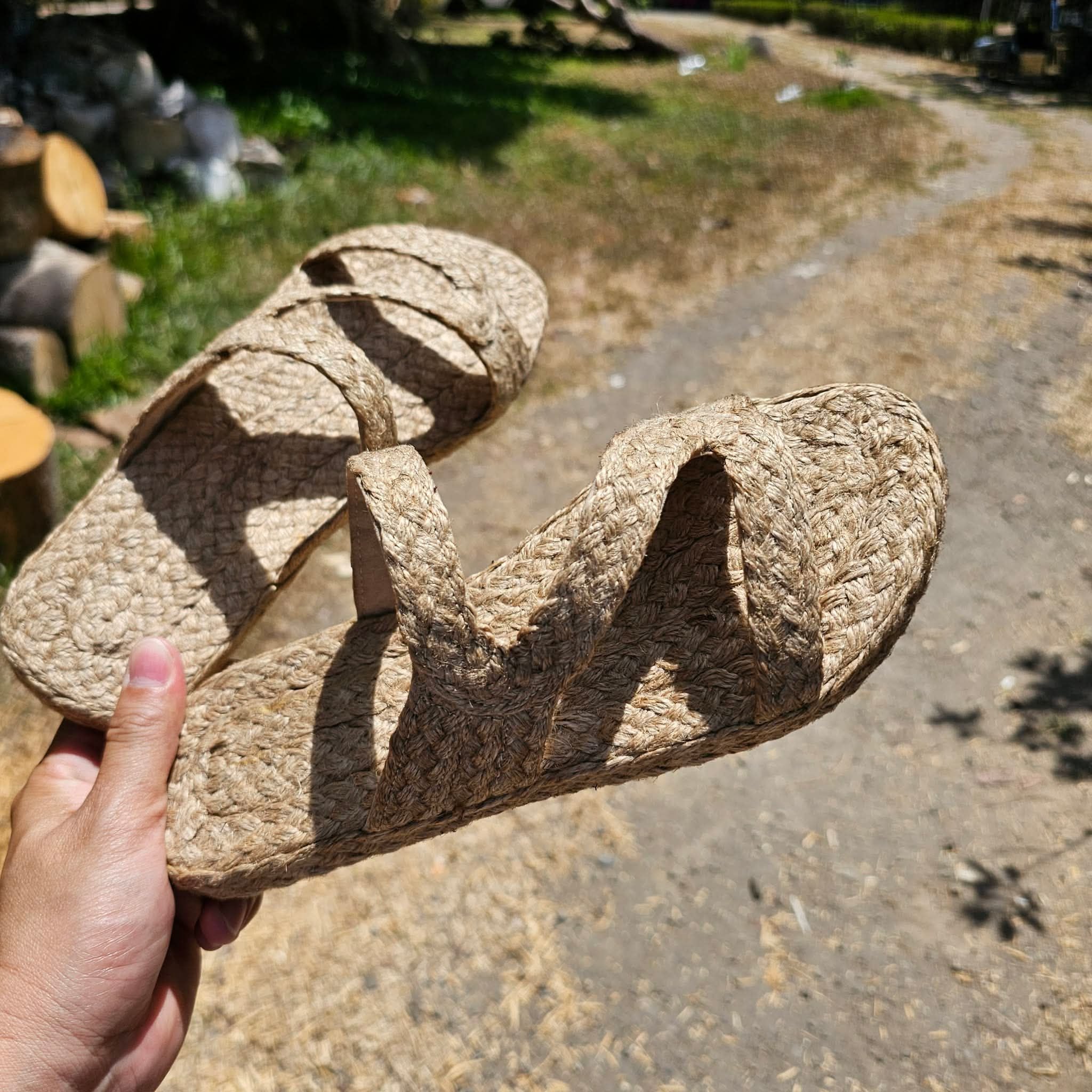 DÉP ZZ MỚI - Dép Thuần Cói Quai Dây Chữ Z 3cm