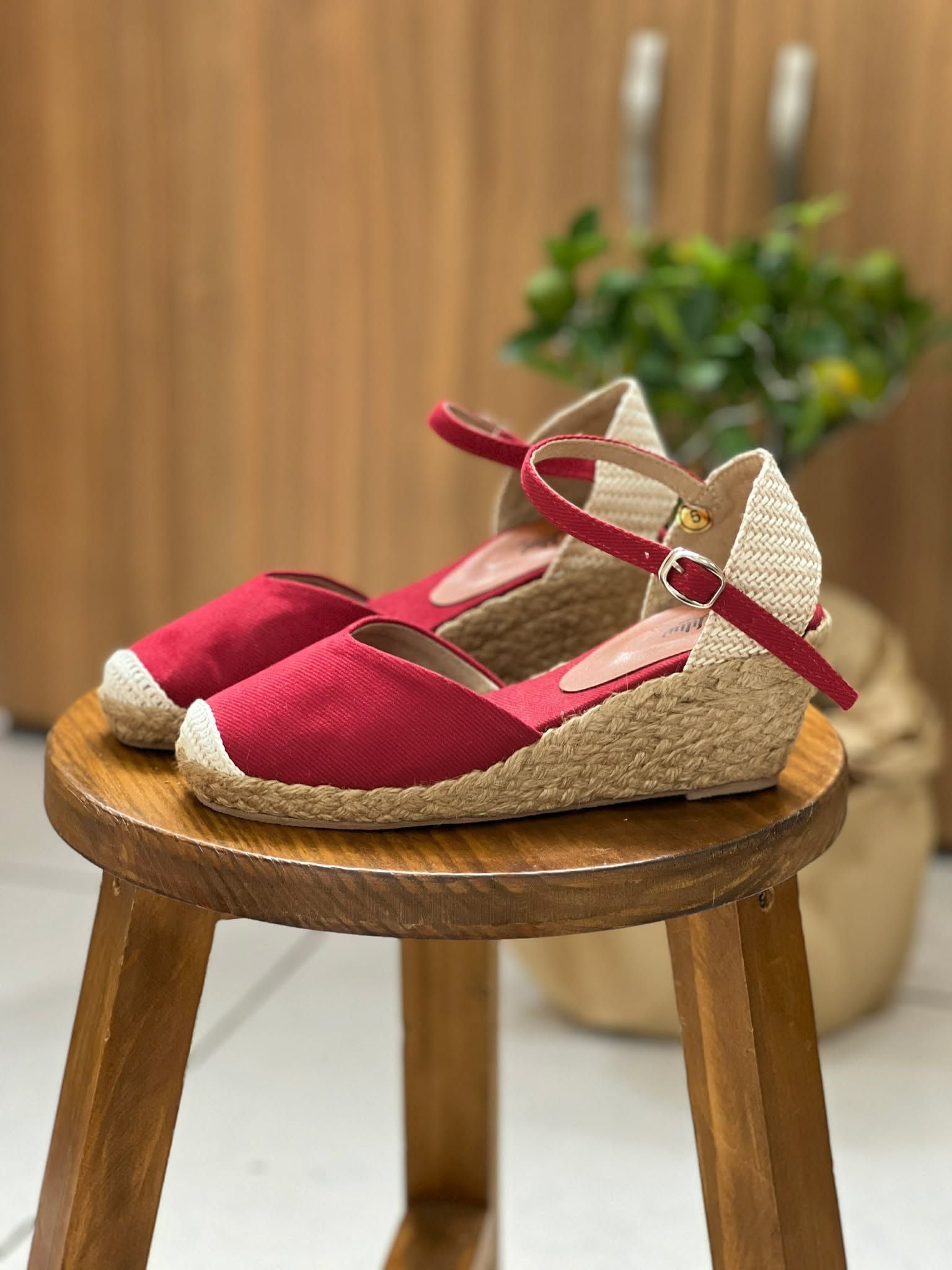 ĐẬU PHỘNG - Cao Gót Cói Kín Mũi Quai Gài 6-7cm
