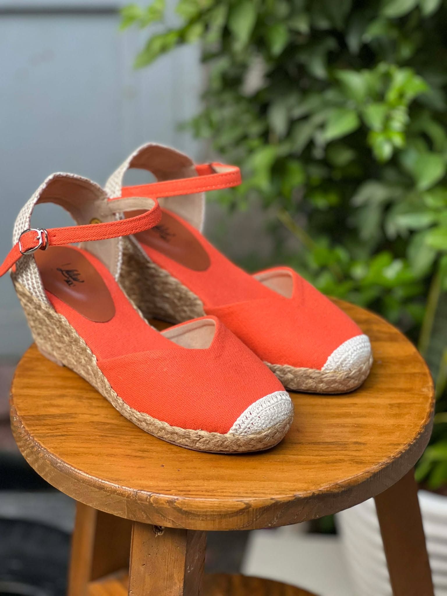 ĐẬU PHỘNG - Cao Gót Cói Kín Mũi Quai Gài 6-7cm
