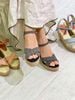 MAMUHAY - Sandal Đế Xuồng Cói Quai Chéo Vải Yakan Cao Cấp 10cm