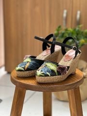 CHUỒN CHUỒN - Giày Cói Phối Vải Hemp Thêu Thủ Công